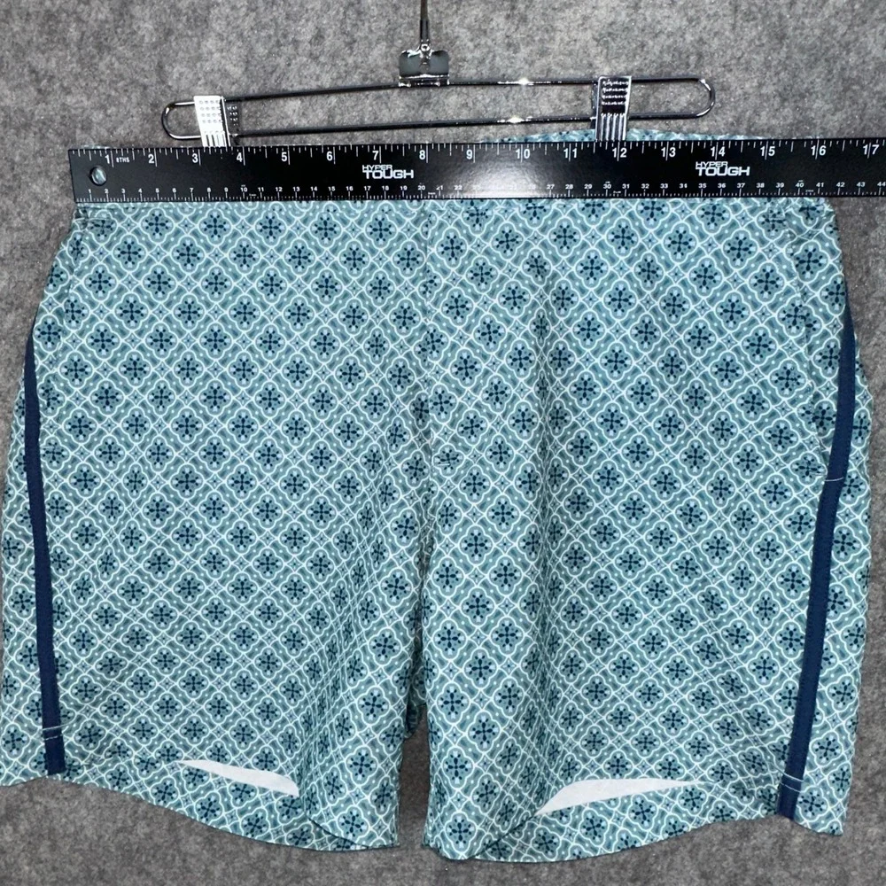 Fair Harbor Swim Trunks Mens M Blue Geometric Tile Print The Anchor 7